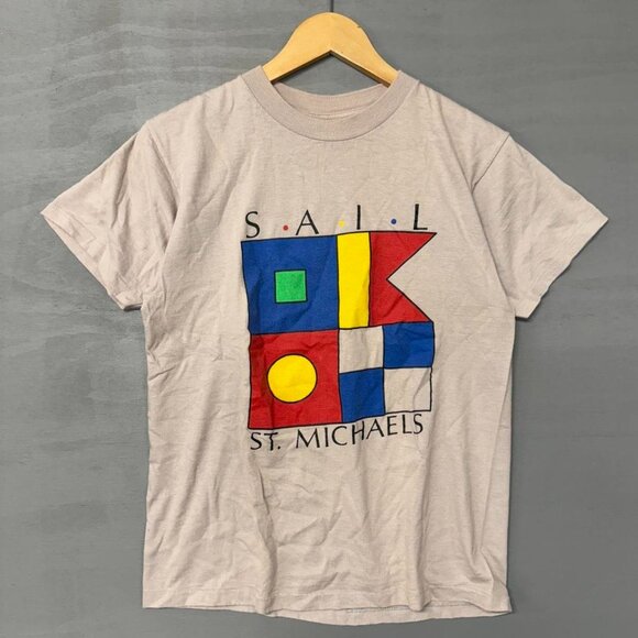 Vintage Sail St. Michael’s 80s Art‎ Tee Shirt Medium - Picture 1 of 7